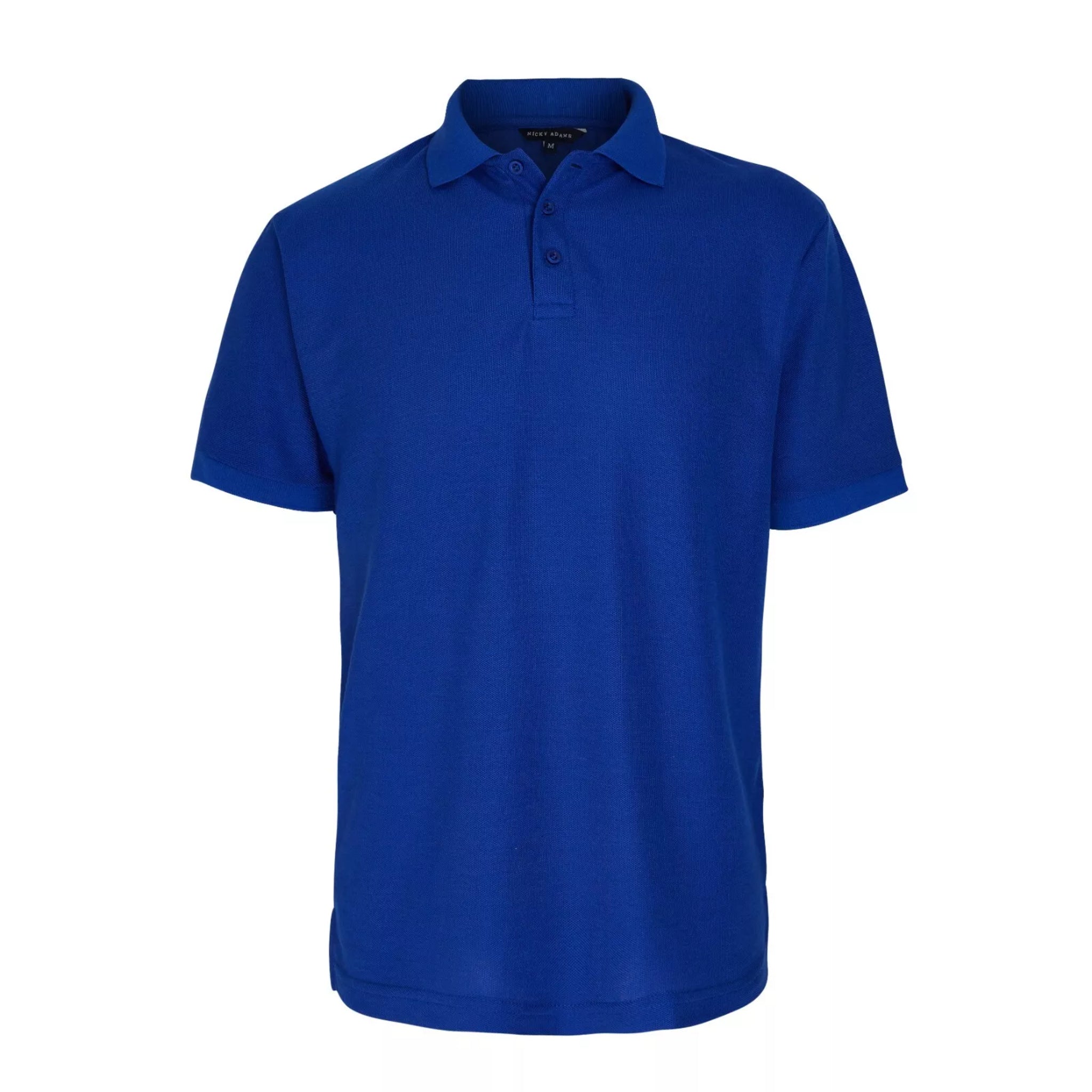 Men’s Nicky Adams short sleeve royal blue polo shirt collared top